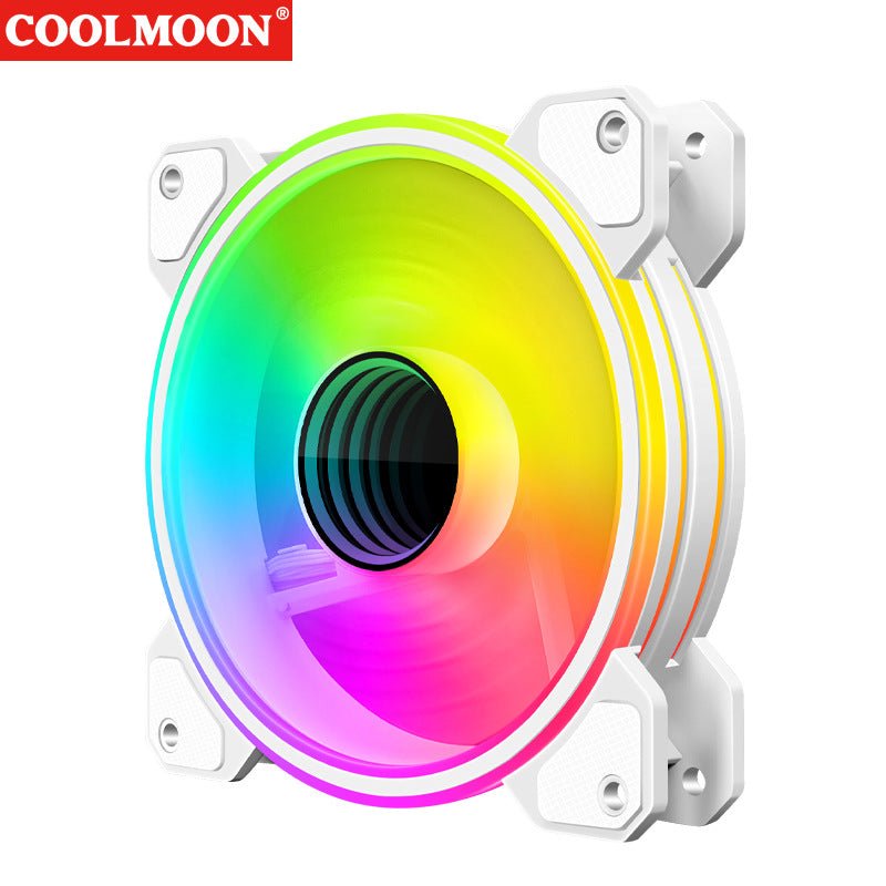 COOLMOON ARGB Snow Mirror 120mm PWM fan white - I Gaming Computer | Australia Wide Shipping | Buy now, Pay Later with Afterpay, Klarna, Zip, Latitude & Paypal