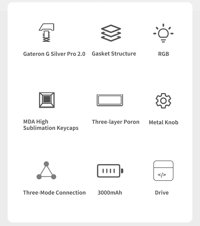 Ajazz AK816 PRO White Mechanical keyboard (Silver switch) - I Gaming Computer | Australia Wide Shipping | Buy now, Pay Later with Afterpay, Klarna, Zip, Latitude & Paypal