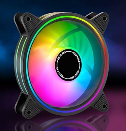 EZDIY 120mm Black Moonlight PWM Fan - I Gaming Computer | Australia Wide Shipping | Buy now, Pay Later with Afterpay, Klarna, Zip, Latitude & Paypal