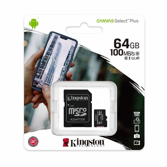 Kingston 64GB Micro SD Card + SD Adapter - I Gaming Computer | Australia Wide Shipping | Buy now, Pay Later with Afterpay, Klarna, Zip, Latitude & Paypal