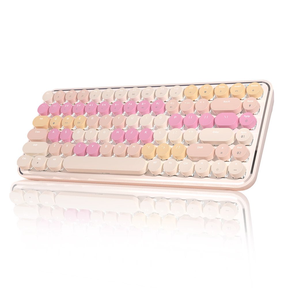 Ajazz K840T White Mechanical keyboard White lights Wired&Wireless (Brown switch) - I Gaming Computer | Australia Wide Shipping | Buy now, Pay Later with Afterpay, Klarna, Zip, Latitude & Paypal