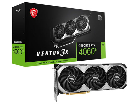 MSI GeForce RTX 4060 Ti Ventus 3X OC 16GB GDDR6 - I Gaming Computer | Australia Wide Shipping | Buy now, Pay Later with Afterpay, Klarna, Zip, Latitude & Paypal