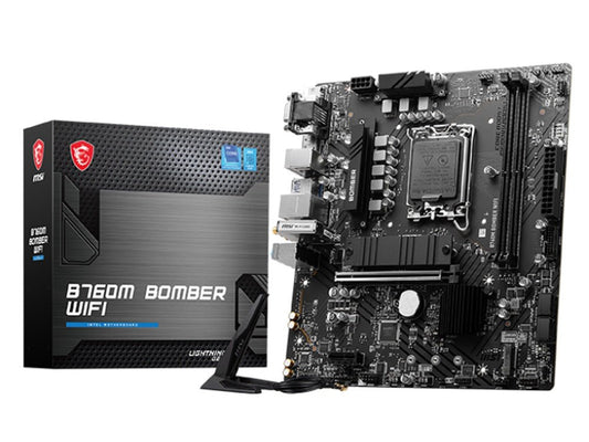 MSI B760M BOMBER WIFI LGA1700 mATX Motherboard - I Gaming Computer | Australia Wide Shipping | Buy now, Pay Later with Afterpay, Klarna, Zip, Latitude & Paypal