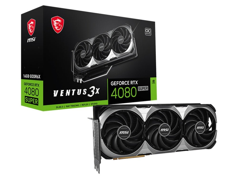 MSI GeForce RTX 4080 Super 16G VENTUS 3X OC GDDR6X Graphics Card - I Gaming Computer | Australia Wide Shipping | Buy now, Pay Later with Afterpay, Klarna, Zip, Latitude & Paypal