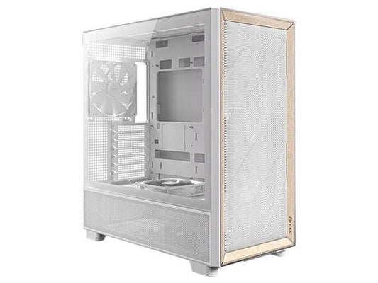 Antec Flux Premium Birch Trim Mid - Tower Case - White - I Gaming Computer | Australia Wide Shipping | Buy now, Pay Later with Afterpay, Klarna, Zip, Latitude & Paypal