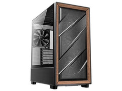 Antec FLUX TG Premium Walnut Trim Mid Tower ATX Case - Black - I Gaming Computer | Australia Wide Shipping | Buy now, Pay Later with Afterpay, Klarna, Zip, Latitude & Paypal