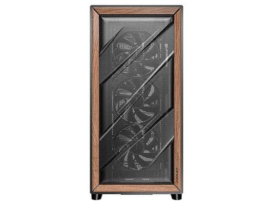 Antec FLUX TG Premium Walnut Trim Mid Tower ATX Case - Black - I Gaming Computer | Australia Wide Shipping | Buy now, Pay Later with Afterpay, Klarna, Zip, Latitude & Paypal