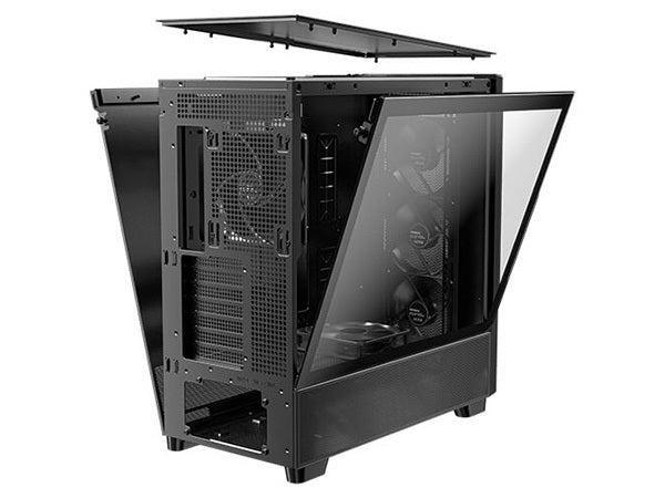 Antec FLUX TG Premium Walnut Trim Mid Tower ATX Case - Black - I Gaming Computer | Australia Wide Shipping | Buy now, Pay Later with Afterpay, Klarna, Zip, Latitude & Paypal