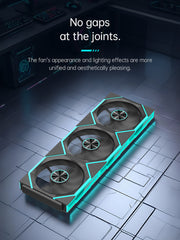 COOLMOON HiFrost ICELOOP01 ARGB 120mm PWM fan Reverse 3-Pack Black