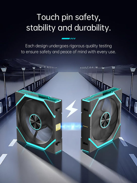 COOLMOON HiFrost ICELOOP01 ARGB 120mm PWM fan Forward Black - I Gaming Computer | Australia Wide Shipping | Buy now, Pay Later with Afterpay, Klarna, Zip, Latitude & Paypal