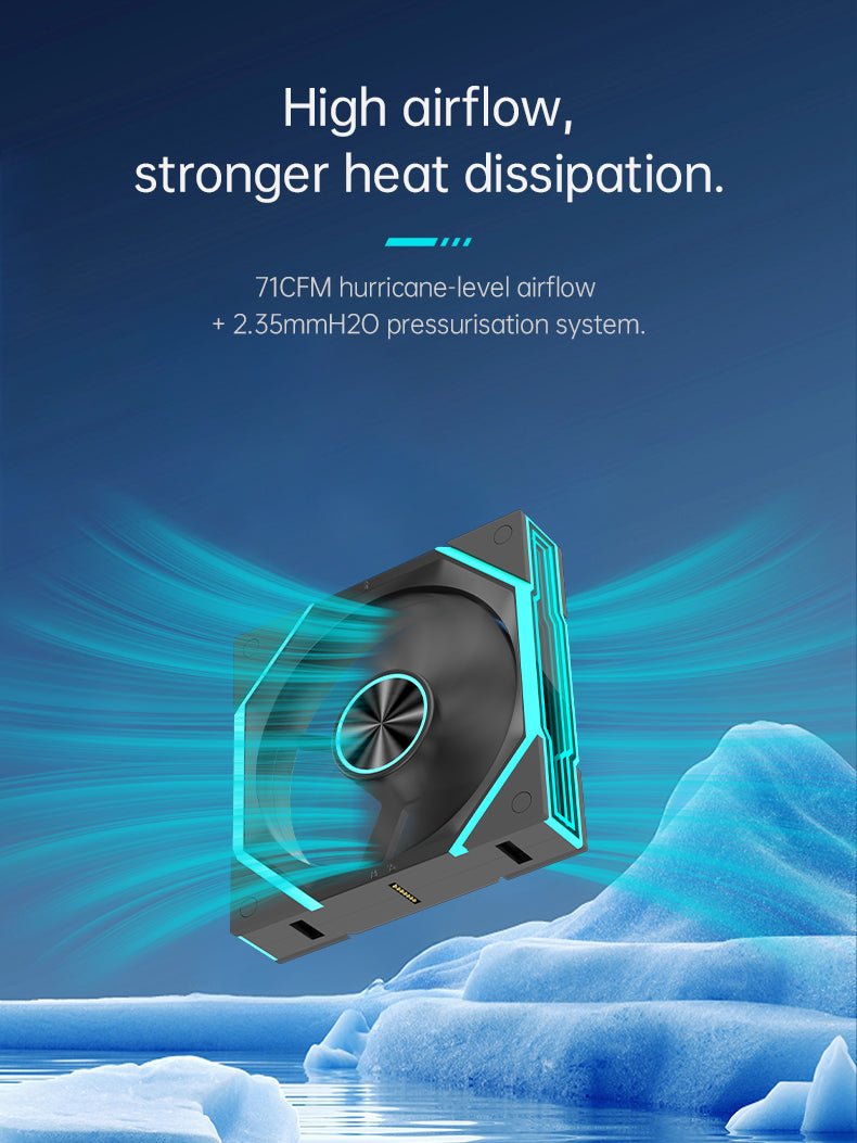 COOLMOON HiFrost ICELOOP01 ARGB 120mm PWM fan Forward Black - I Gaming Computer | Australia Wide Shipping | Buy now, Pay Later with Afterpay, Klarna, Zip, Latitude & Paypal