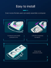 COOLMOON HiFrost ICELOOP01 ARGB 120mm PWM fan Forward 3 - Pack Black - I Gaming Computer | Australia Wide Shipping | Buy now, Pay Later with Afterpay, Klarna, Zip, Latitude & Paypal