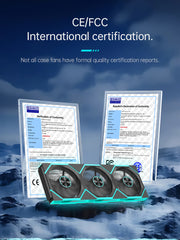 COOLMOON HiFrost ICELOOP01 ARGB 120mm PWM fan Reverse 3-Pack Black