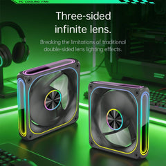 COOLMOON ARGB Mirror Moon Pro 120mm PWM fan Reverse black - I Gaming Computer | Australia Wide Shipping | Buy now, Pay Later with Afterpay, Klarna, Zip, Latitude & Paypal