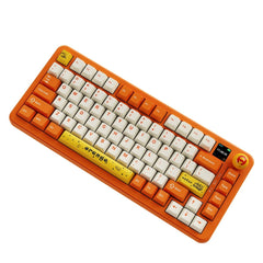 Ajazz AK820 MAX Orange - White Mechanical keyboard RGB With Screen Wired&Wireless(Avocado switch) - I Gaming Computer | Australia Wide Shipping | Buy now, Pay Later with Afterpay, Klarna, Zip, Latitude & Paypal