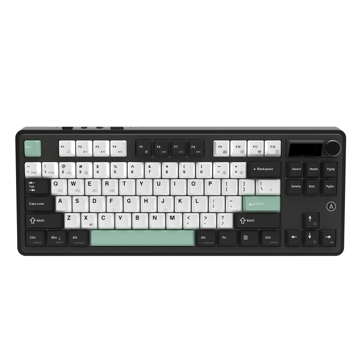 Ajazz AK870 Black White Mechanical keyboard With Screen RGB Wired&Wireless (Flyfish switch) - I Gaming Computer | Australia Wide Shipping | Buy now, Pay Later with Afterpay, Klarna, Zip, Latitude & Paypal