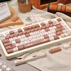 Maorbeng Cocoa Cat Keycaps Set (140pcs）
