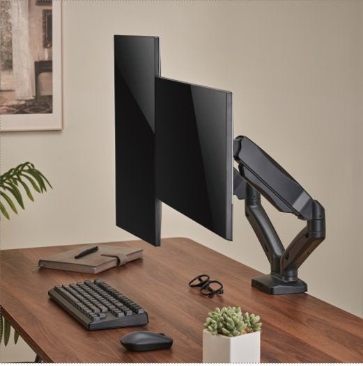 Brateck Economy Dual - Screen Spring - Assited Monitor Arm Fit Most 17" - 32" Monitor Up to 9 kg VESA 75x75/100x100 - I Gaming Computer | Australia Wide Shipping | Buy now, Pay Later with Afterpay, Klarna, Zip, Latitude & Paypal