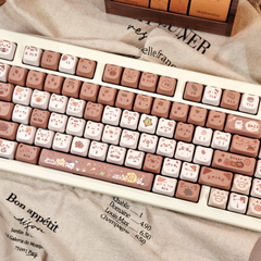 Maorbeng Cocoa Cat Keycaps Set (140pcs）