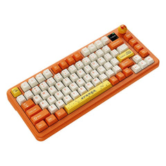 Ajazz AK820 MAX Orange - White Mechanical keyboard RGB With Screen Wired&Wireless(Avocado switch) - I Gaming Computer | Australia Wide Shipping | Buy now, Pay Later with Afterpay, Klarna, Zip, Latitude & Paypal