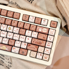Maorbeng Cocoa Cat Keycaps Set (140pcs）