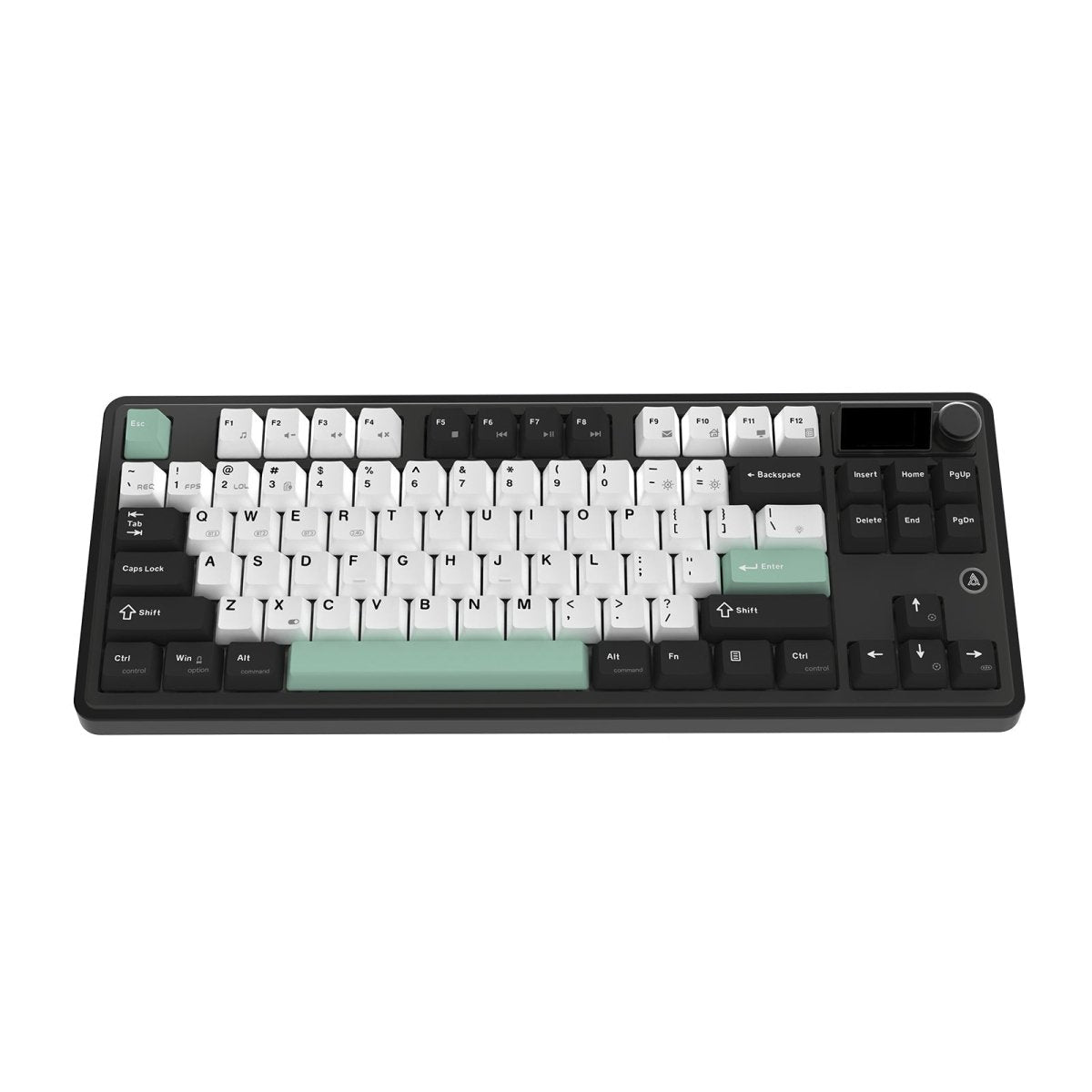 Ajazz AK870 Black White Mechanical keyboard With Screen RGB Wired&Wireless (Flyfish switch) - I Gaming Computer | Australia Wide Shipping | Buy now, Pay Later with Afterpay, Klarna, Zip, Latitude & Paypal