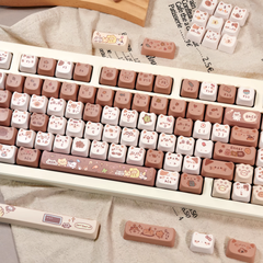 Maorbeng Cocoa Cat Keycaps Set (140pcs）
