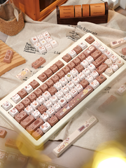 Maorbeng Cocoa Cat Keycaps Set (140pcs）