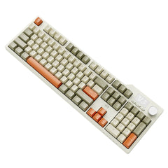 Ajazz AK35i V3 Crey - Cream - Orange Mechanical keyboard Wired White lights (Sea Salt switch) - I Gaming Computer | Australia Wide Shipping | Buy now, Pay Later with Afterpay, Klarna, Zip, Latitude & Paypal