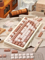 Maorbeng Cocoa Cat Keycaps Set (140pcs）