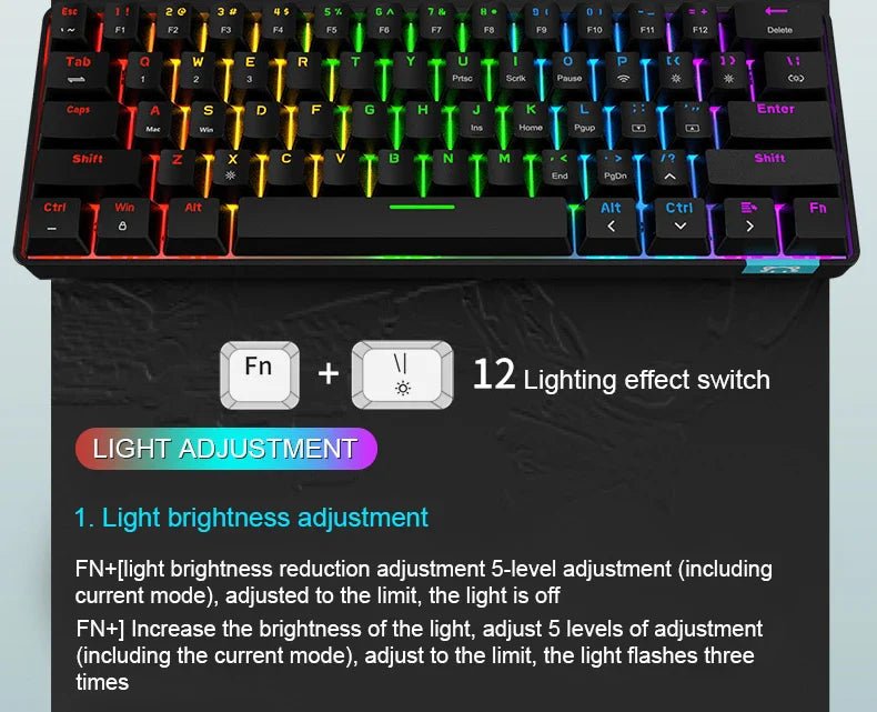 Ajazz STK61 pink Mechanical keyboard RGB (Red switch) - I Gaming Computer | Australia Wide Shipping | Buy now, Pay Later with Afterpay, Klarna, Zip, Latitude & Paypal