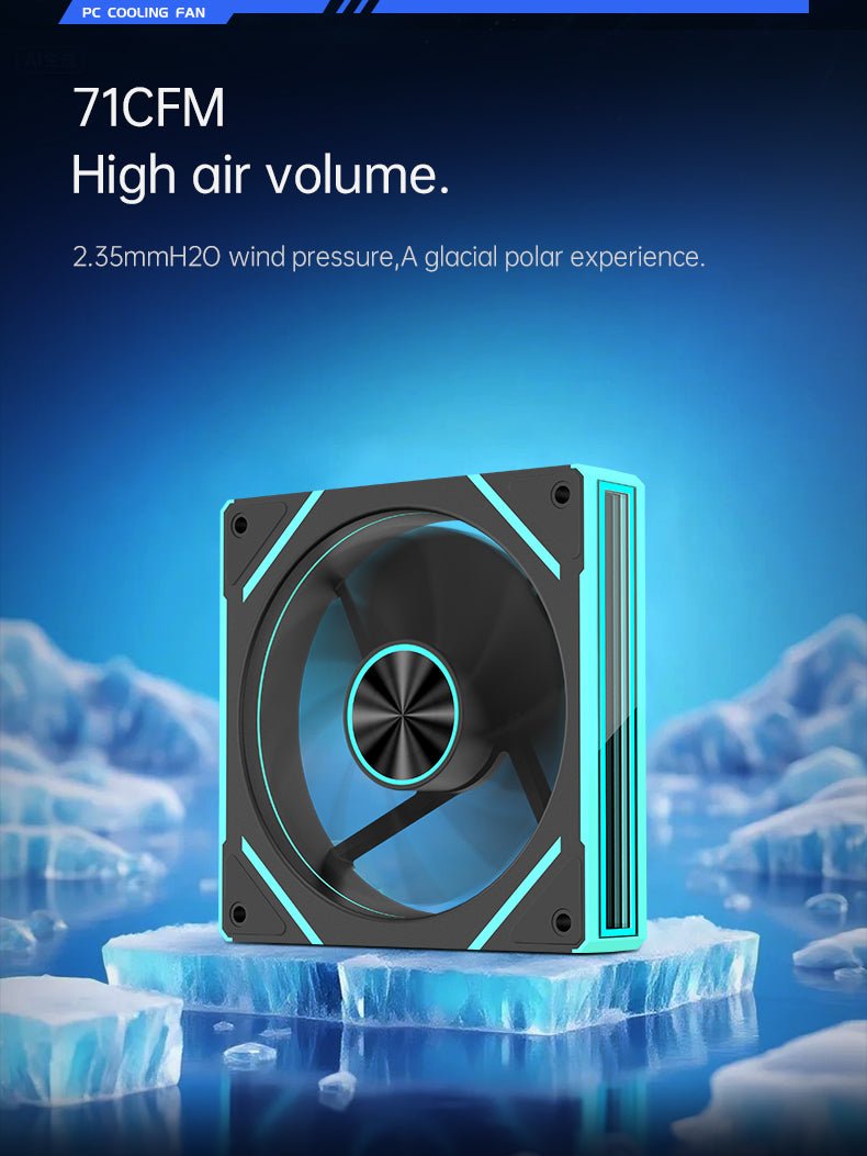 COOLMOON HiFrost Link - 8Pro ARGB 120mm PWM fan Forward black - I Gaming Computer | Australia Wide Shipping | Buy now, Pay Later with Afterpay, Klarna, Zip, Latitude & Paypal