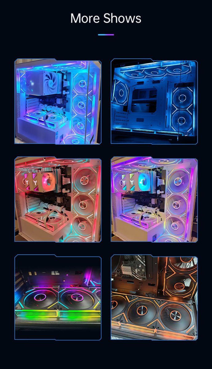 COOLMOON HiFrost Link - 8Pro ARGB 120mm PWM fan Reverse White - I Gaming Computer | Australia Wide Shipping | Buy now, Pay Later with Afterpay, Klarna, Zip, Latitude & Paypal