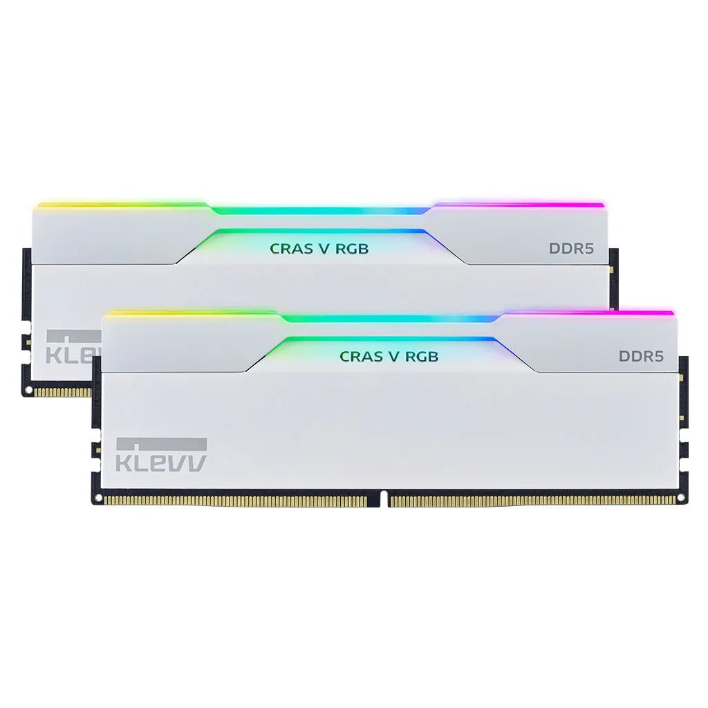 Klevv Cras V RGB 64GB (2x32GB) 6000MHz CL30 DDR5 white - I Gaming Computer | Australia Wide Shipping | Buy now, Pay Later with Afterpay, Klarna, Zip, Latitude & Paypal