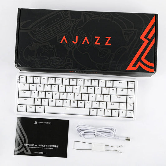 Ajazz AK680 Max White Magnetic keyboard RGB Wired (Magnetic switch) - I Gaming Computer | Australia Wide Shipping | Buy now, Pay Later with Afterpay, Klarna, Zip, Latitude & Paypal