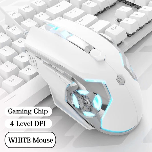 Ajazz AJ120 White wired Gaming Mouse RGB