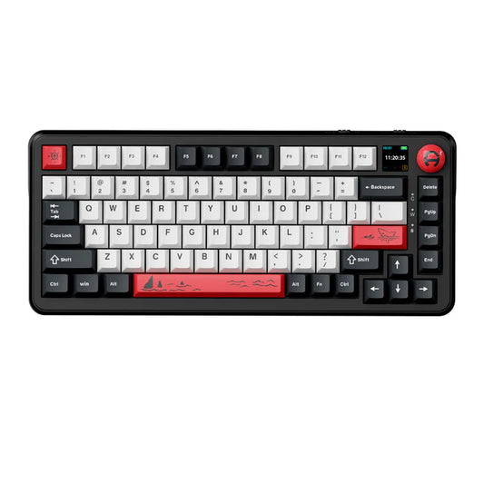Ajazz AK820 Max Plus Black-White-Red Mechanical keyboard RGB Wired&Wireless(Avocado switch)