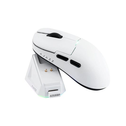 Ajazz AJ159P MC Gaming Mouse White Wired&Wireless - I Gaming Computer | Australia Wide Shipping | Buy now, Pay Later with Afterpay, Klarna, Zip, Latitude & Paypal