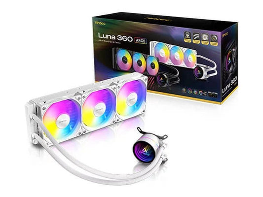 Antec Luna 360 ARGB White AIO CPU Cooler - I Gaming Computer | Australia Wide Shipping | Buy now, Pay Later with Afterpay, Klarna, Zip, Latitude & Paypal