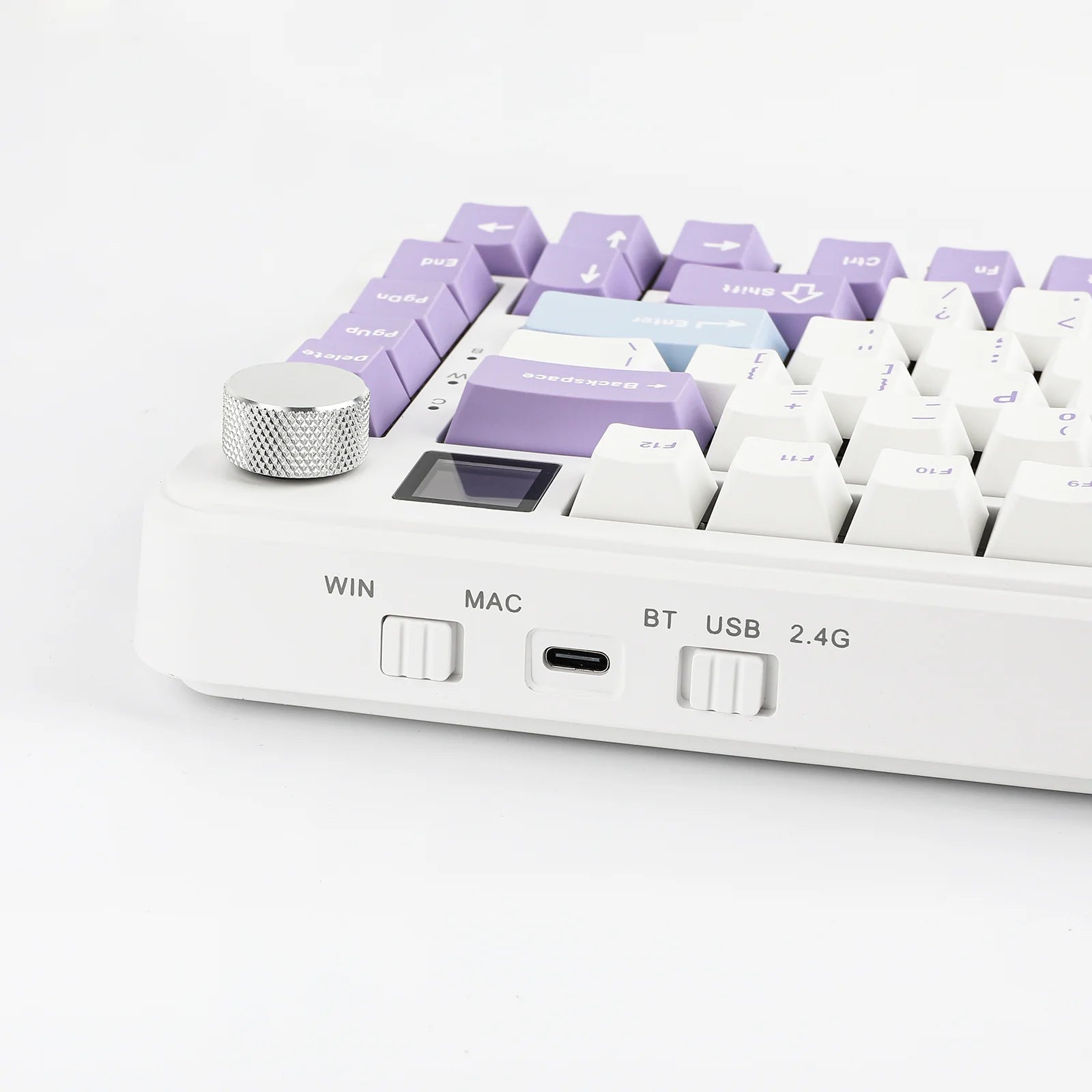 Ajazz AK820 MAX Purple - White - Blue Magneti c keyboard RGB With Screen Wired&Wireless(Magnetic switch) - I Gaming Computer | Australia Wide Shipping | Buy now, Pay Later with Afterpay, Klarna, Zip, Latitude & Paypal