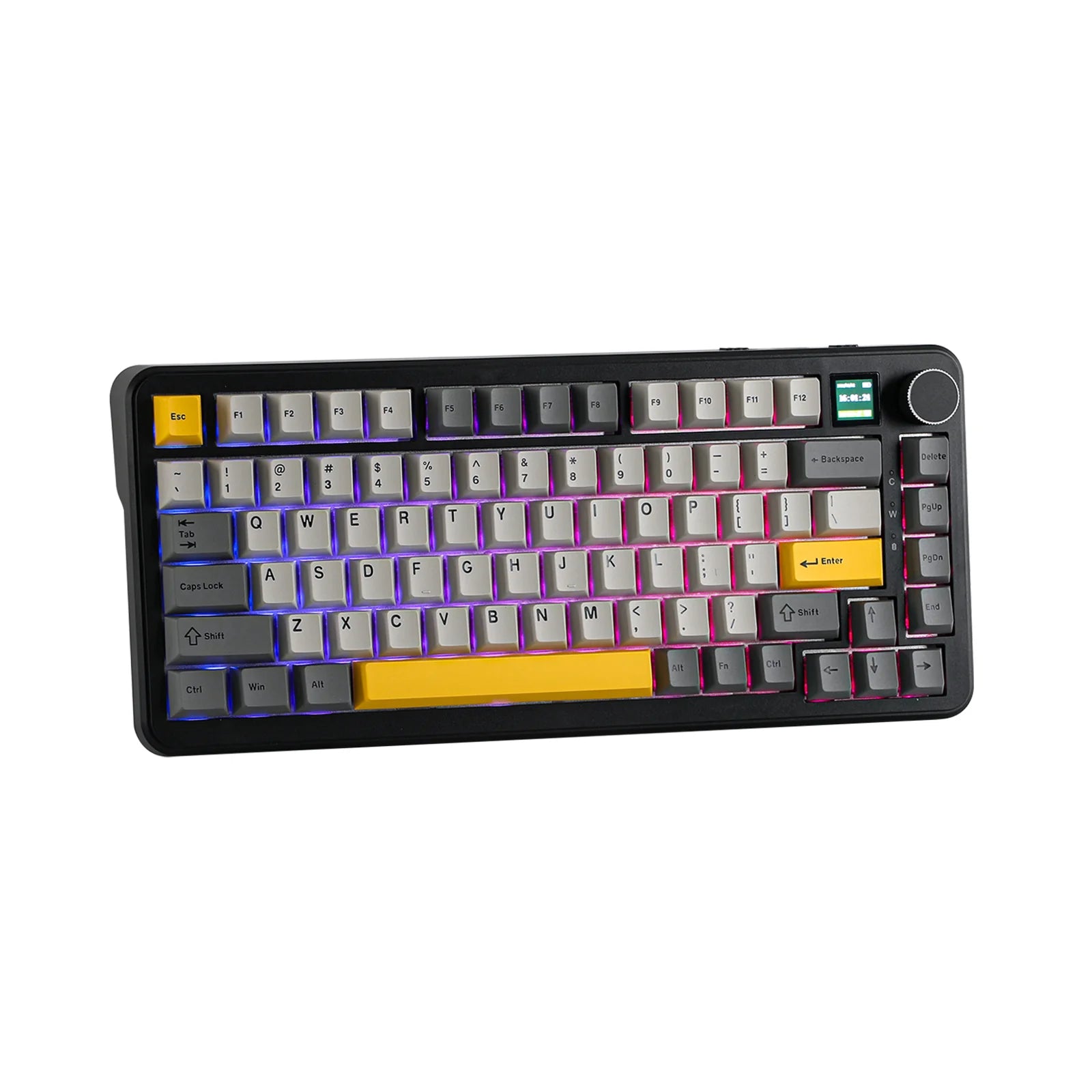 Ajazz AK820 MAX Black - Gray - Yellow Magnetic keyboard RGB With Screen Wired&Wireless(Magnetic switch) - I Gaming Computer | Australia Wide Shipping | Buy now, Pay Later with Afterpay, Klarna, Zip, Latitude & Paypal