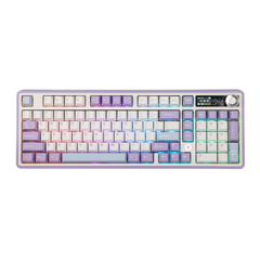 Ajazz AK980 Purple - White - Blue Mechanical keyboard With Screen RGB Wired&Wireless (Maillard switch) - I Gaming Computer | Australia Wide Shipping | Buy now, Pay Later with Afterpay, Klarna, Zip, Latitude & Paypal