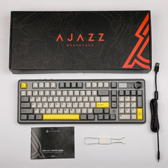 Ajazz AK980 Black - Gray - Yellow Mechanical keyboard With Screen RGB Wired&Wireless (Maillard switch) - I Gaming Computer | Australia Wide Shipping | Buy now, Pay Later with Afterpay, Klarna, Zip, Latitude & Paypal