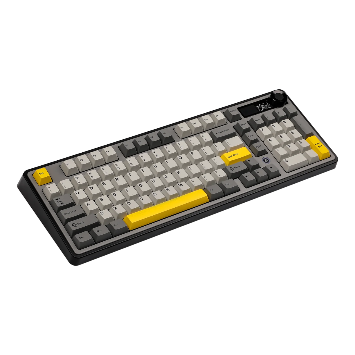 Ajazz AK980 Black - Gray - Yellow Mechanical keyboard With Screen RGB Wired&Wireless (Maillard switch) - I Gaming Computer | Australia Wide Shipping | Buy now, Pay Later with Afterpay, Klarna, Zip, Latitude & Paypal