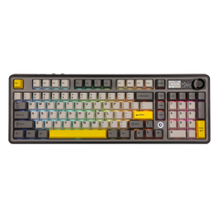 Ajazz AK980 Black - Gray - Yellow Mechanical keyboard With Screen RGB Wired&Wireless (Maillard switch) - I Gaming Computer | Australia Wide Shipping | Buy now, Pay Later with Afterpay, Klarna, Zip, Latitude & Paypal