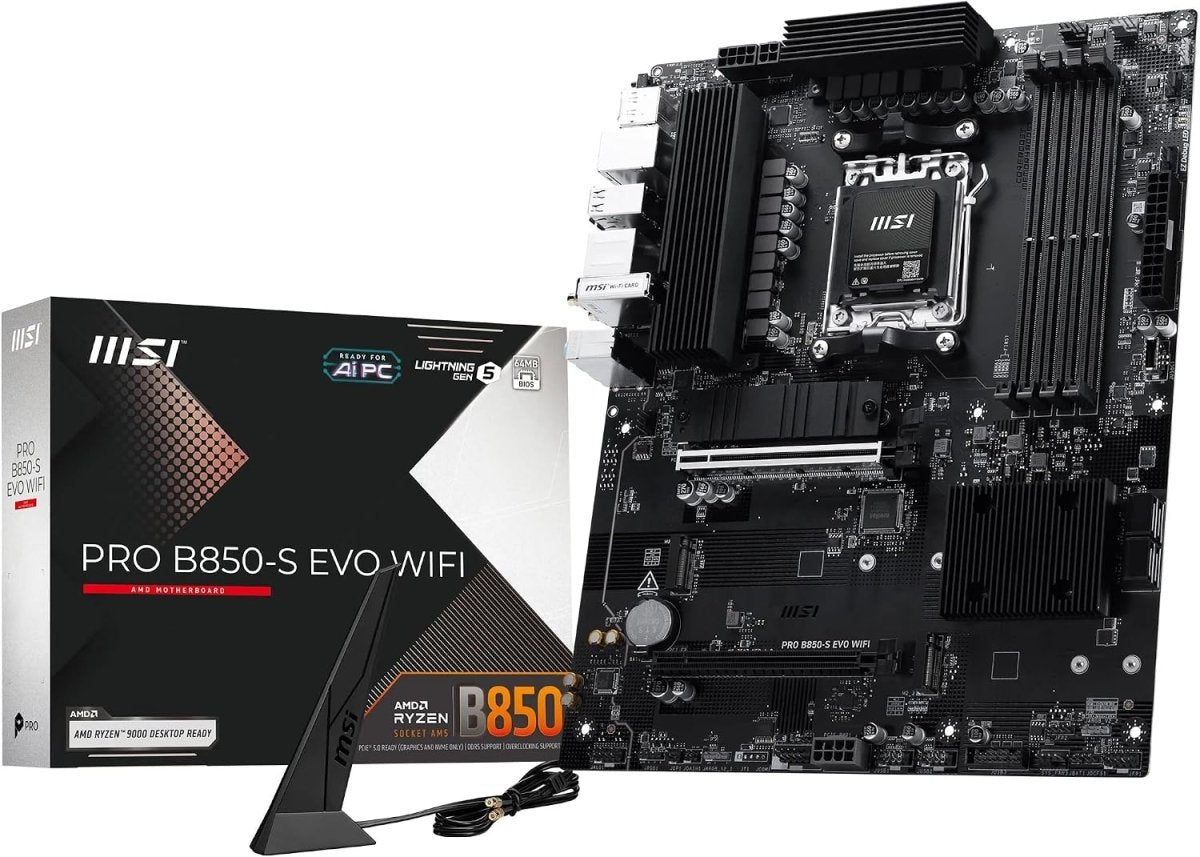 MSI PRO B850-S EVO WIFI7 AM5 ATX Motherboard - I Gaming Computer | Australia Wide Shipping | Buy now, Pay Later with Afterpay, Klarna, Zip, Latitude & Paypal