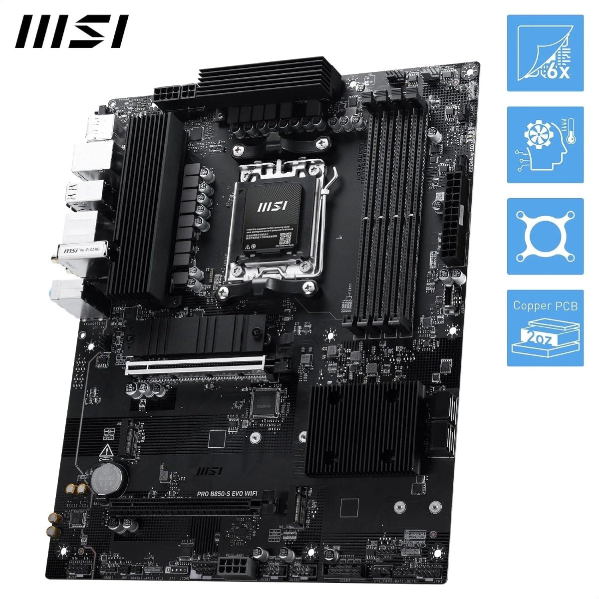 MSI PRO B850-S EVO WIFI7 AM5 ATX Motherboard - I Gaming Computer | Australia Wide Shipping | Buy now, Pay Later with Afterpay, Klarna, Zip, Latitude & Paypal