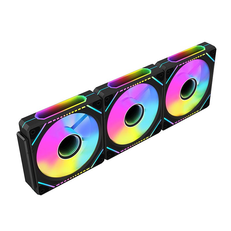 COOLMOON Prism Block Wireless ARGB 120mm PWM fan Forward 3 - Pack Black - I Gaming Computer | Australia Wide Shipping | Buy now, Pay Later with Afterpay, Klarna, Zip, Latitude & Paypal