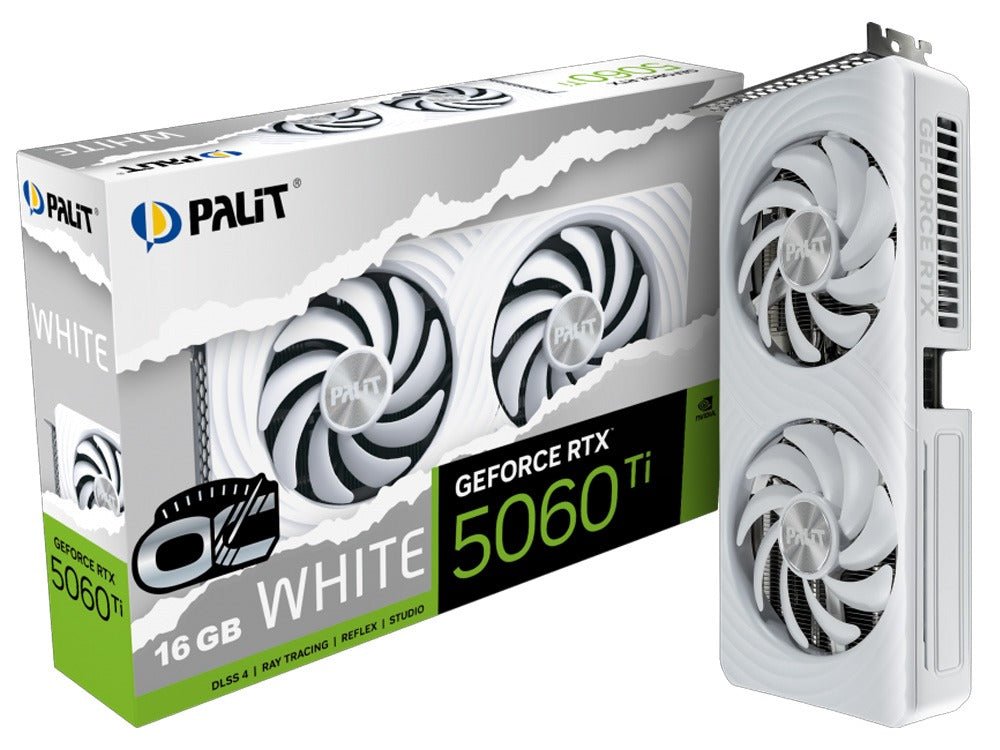 Palit GeForce RTX 5060 Ti White OC 16GB Graphics Card - I Gaming Computer | Australia Wide Shipping | Buy now, Pay Later with Afterpay, Klarna, Zip, Latitude & Paypal