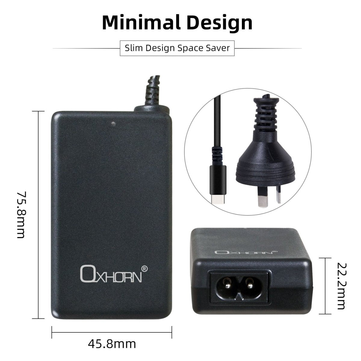 Oxhorn 65W AC Power Adapter USB - C Charger Power - I Gaming Computer | Australia Wide Shipping | Buy now, Pay Later with Afterpay, Klarna, Zip, Latitude & Paypal